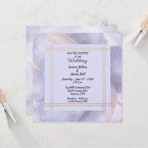 Mariage Moderne Minimaliste Or et Violet