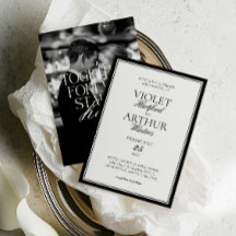 Mariage Moderne Minimaliste Photo Noir & Blanc
