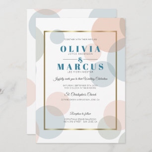 Invitation Mariage moderne Pastel Confetti Dots