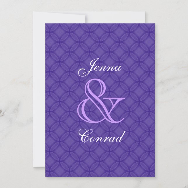 Invitation Mariage moderne Purple Circles R123 (Devant)