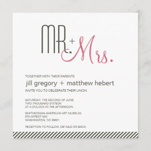 Invitation Mariage moderne rétro