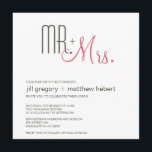 Invitation Mariage moderne rétro<br><div class="desc">Faire-part de mariage moderne du milieu du siècle.</div>