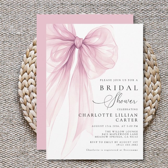 Invitation Mariage Moderne Rose Pâle Aquarelle à Arc (Créateur téléchargé)