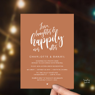Invitation Mariage Moderne Rustique Script Pour Toujours Heur