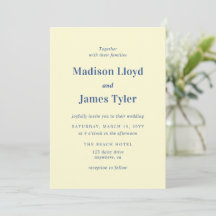 Mariage Moderne Simple Jaune Côté Mer