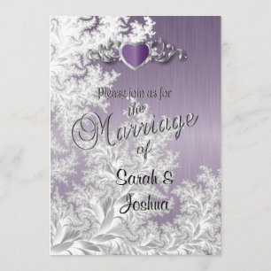 Invitation Mariage moderne tendance dans un Amethyst Purple D