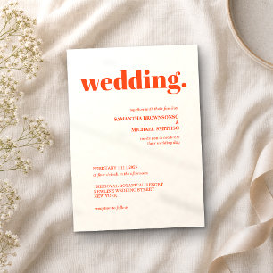 Invitation Mariage Moderne ton terreux Minimal rose ivoire be