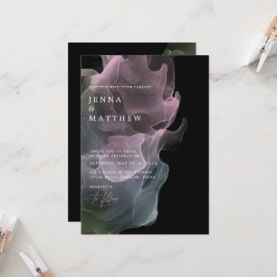 Invitation Mariage moderne transparent en soie