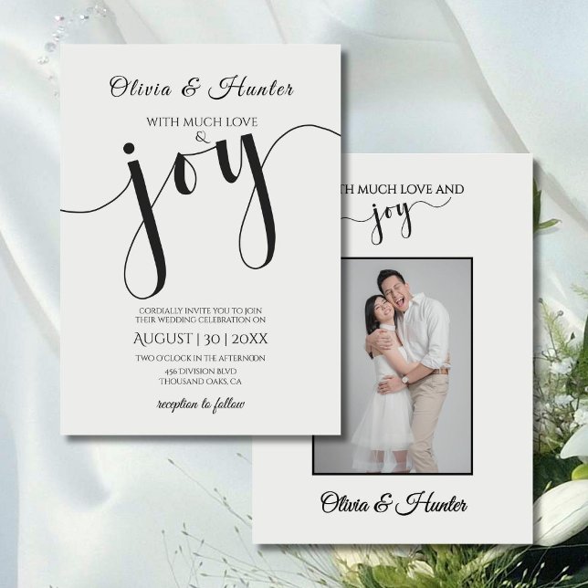 Invitation Mariage, Moderne, Typographie, Écriture, Invitatio (Créateur téléchargé)