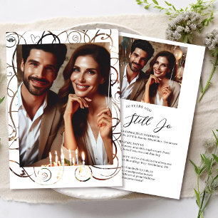 Invitation Mariage moderne Vow Renouvellement Anniversaire Ph