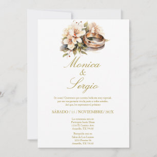 Invitation Mariage modifiable en espagnol