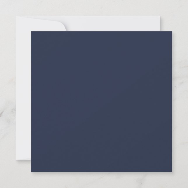 Invitation MARIAGE monochrome bleu marine BUDGET (Devant)