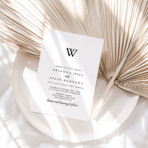 Invitation Mariage Monogramme moderne