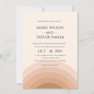 Invitation Mariage monogramme rose aquarelle