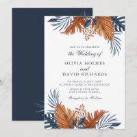 Mariage Monstera Bleu de Minuit