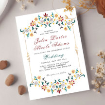 Mariage Motif classique complexe de géométrie vint