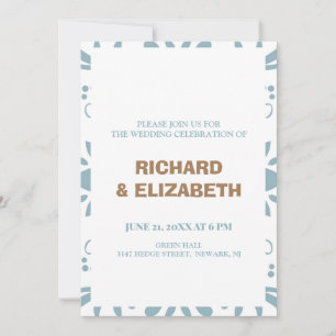 INVITATION MARIAGE MOTIF GRAY ET PUCE