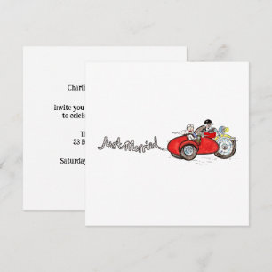 Invitation Mariage moto et side-car Soirée