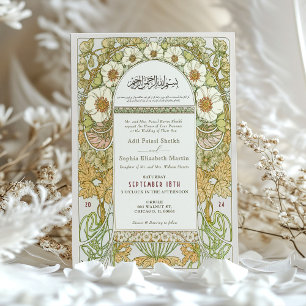 Invitation Mariage musulman Art nouveau de noces islamiques