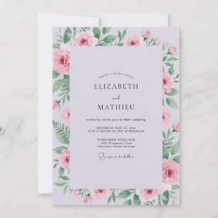 Invitation Mariage Muted Lilac Pivoine