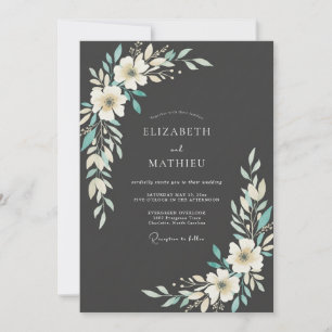 Invitation Mariage Mystique Charbon de Nuit Sombre