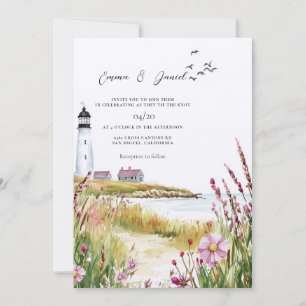 Invitation Mariage Naissant Phare