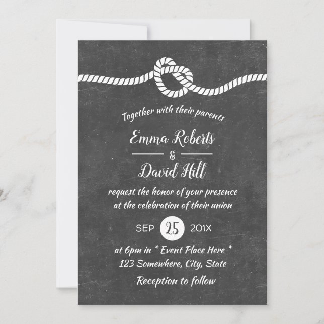 Invitation Mariage nautique Jouer le tableau de bord rustique (Devant)