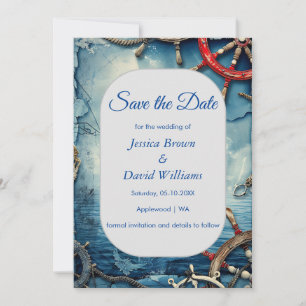 Invitation Mariage Nautique Rustique Chic Enregistrer La Cart