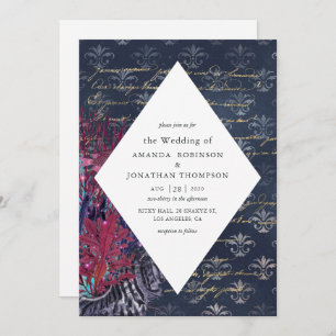 Invitation Mariage nautique vintage