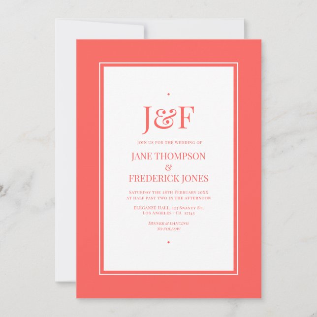Invitation Mariage Neon Flare (Devant)