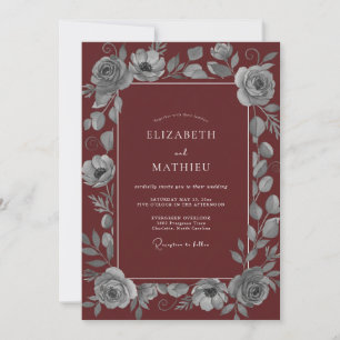 Invitation Mariage Noble d'Hiver Bordeaux