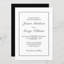 Mariage noir blanc minimaliste moderne