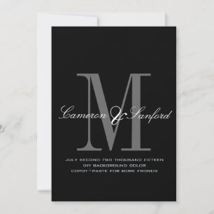 Invitation Mariage noir+blanc PixDezines