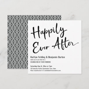 Invitation Mariage Noir Blanc Réception de mariage pour toujo