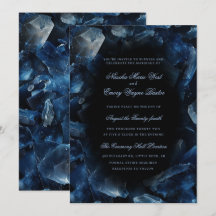 Mariage noir cristaux de sorcière bohème bleu fonc
