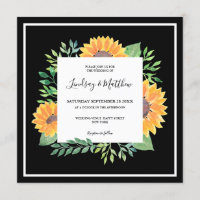 Mariage noir de tournesol du pays