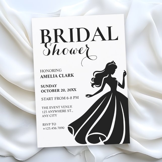 Invitation Mariage noir et blanc (Créateur téléchargé)