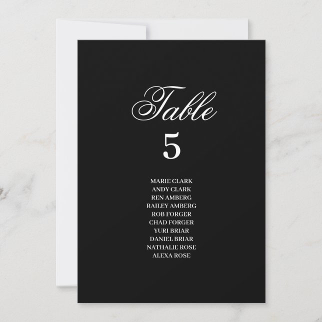 Invitation Mariage noir et blanc (Devant)