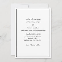 Mariage noir et blanc minimaliste