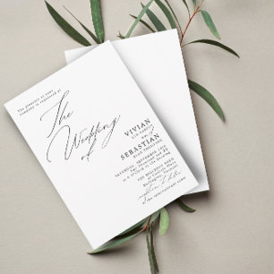 Invitation Mariage noir et blanc moderne