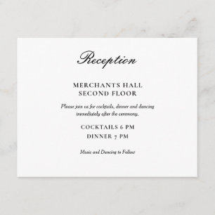 Invitation Mariage noir et blanc simple et élégant