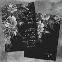 Mariage noir floral gothique