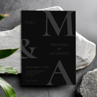 Mariage noir mat minimaliste moderne