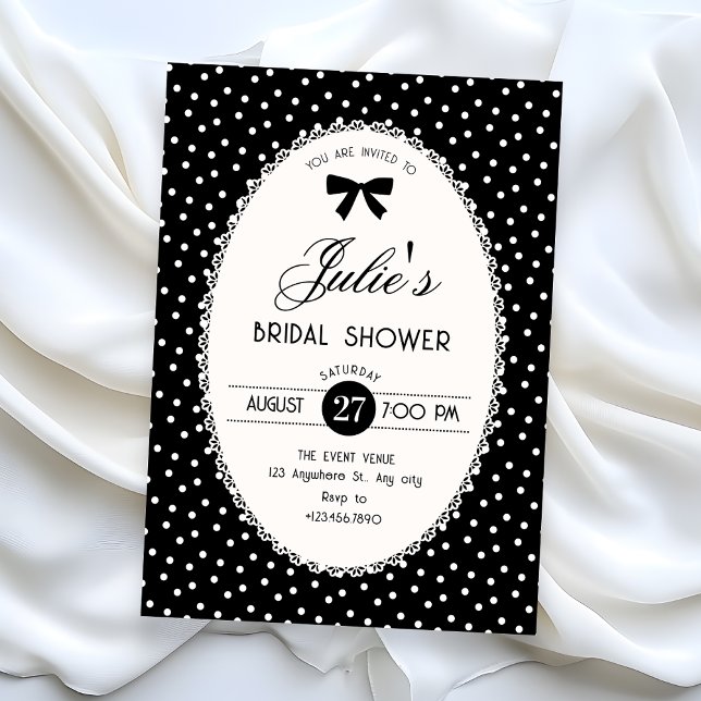 Invitation Mariage noir vintage (Créateur téléchargé)