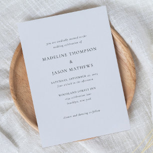 Invitation Mariage noir Vintage classique