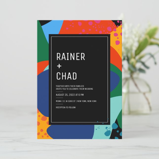 Invitation | Mariage | Nuit au musée (Debout devant)