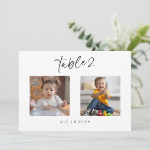 Invitation Mariage Numéros de tableau Photos par âge Moderne 