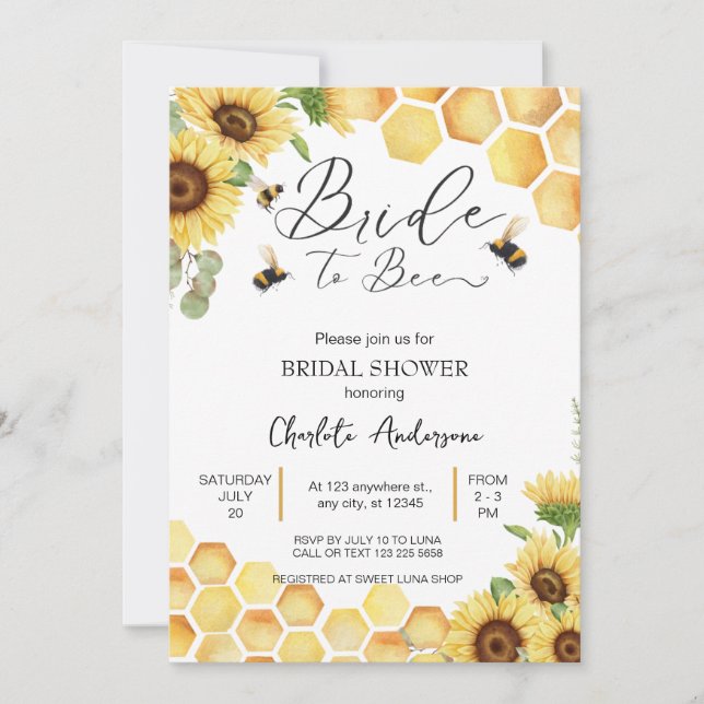 Invitation Mariage nuptial rustique de Sunflower (Devant)
