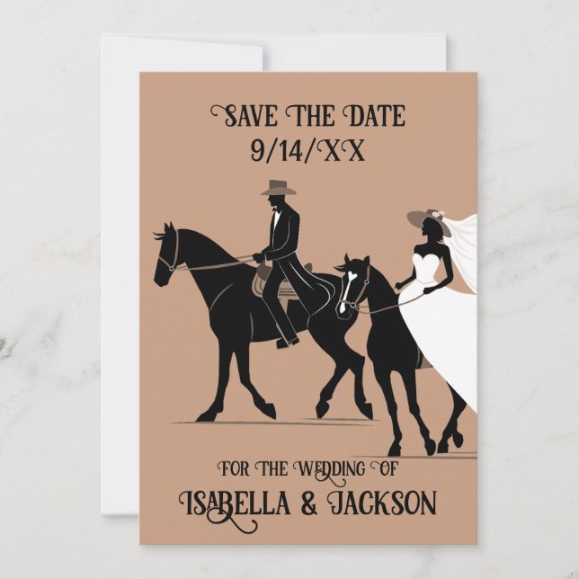 Invitation Mariage Occidental Enregistrer La Date (Devant)