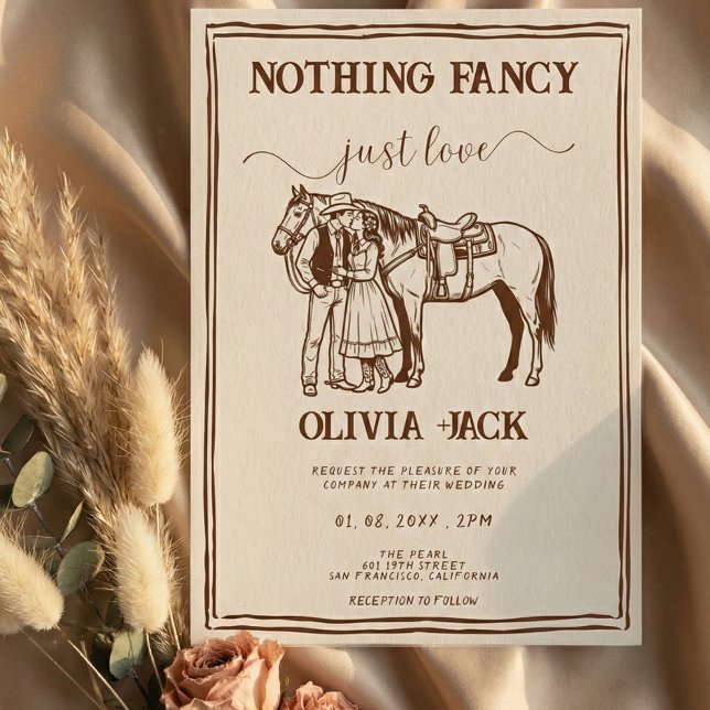 Invitation Mariage occidental rien de fantaisiste juste amour (Créateur téléchargé)